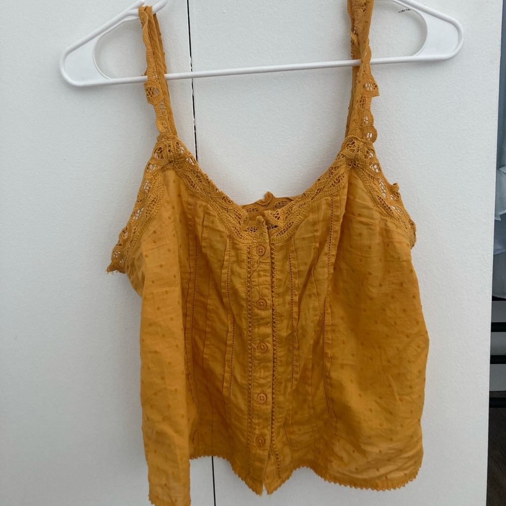 A&F Mustard Lace Tank